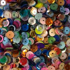 568709 Schüsselpailletten  6mm multi-color 