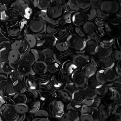 568790 Schüsselpailletten  6mm schwarz 