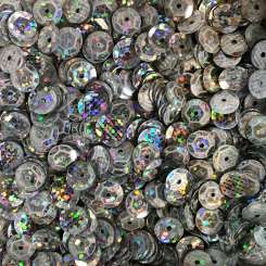 568791 Schüsselpailletten  6mm Glitter silber 