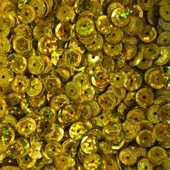 568792 Schüsselpailletten  6mm Glitter gold 