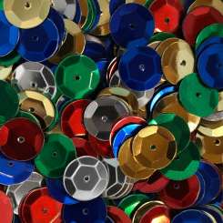 568809 Schüsselpailletten 10mm multi-color 