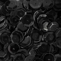 568890 Schüsselpailletten 10mm schwarz 