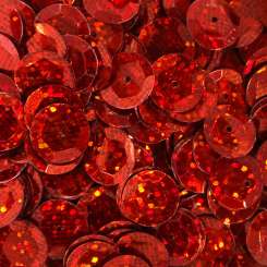 568894 Schüsselpailletten 10mm Glitter rot 