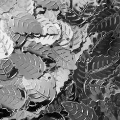 569010 Blatt-Pailletten klein silber 