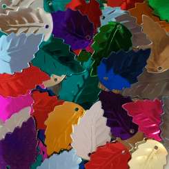 569109 Blatt-Pailletten gross multi-color 