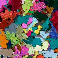 569309 Elefant-Pailletten multi-color 