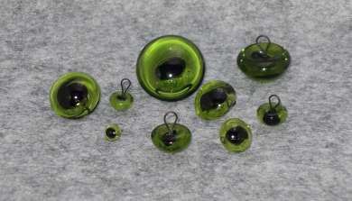573712 Glasaugen 12mm grün 10 Stk. 