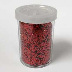579040 Glimmer Streudose 16g grob rot 