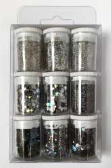 579241 Glitter Set silber           9St 
