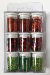 579243 Glitter Set rot/grün         9St 