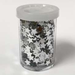 579811 Glimmersterne 6,5mm silber 