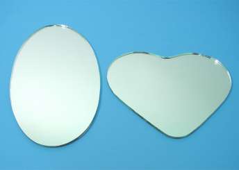 580215 Glasspiegel oval 8.7/15cm 10 Stk. 