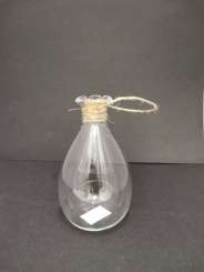 581071 Glasflasche 8x13cm m.Kork und Schnur 