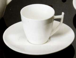 581108 Tasse Porzellan weiss 5cm+Teller 