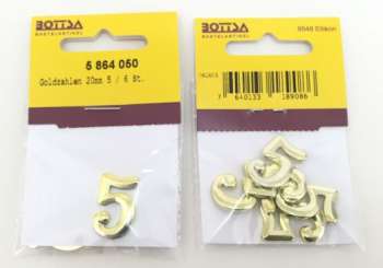 5864050 Goldzahlen 20mm 5 / 6 St. 