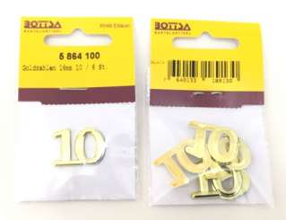5864100 Goldzahlen 16mm 10 / 6 St. 