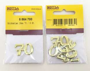 5864700 Goldzahlen 16mm 70 / 6 St. 