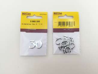 5865300 Silberzahlen 16mm 30 / 6 St. 