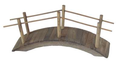 587633 Brücke braun gebeizt L.15cm B.5cm 