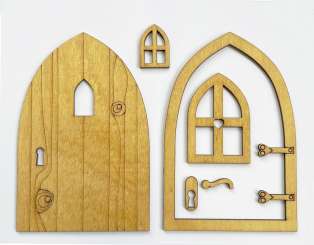 587645 Wichteltüre Set 6 Teile 6x4.5cm 