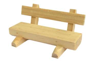 588004 Bank geschnitzt Holz 10.5x5cm 