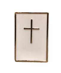 588126 Bibel weiss + Goldprägung 30x21mm 20 Stk. 