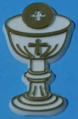 588139 Kelch weiss + Goldprägung 28x16mm 20 Stk. 