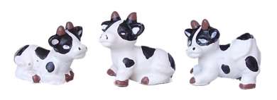 588189 Kalb schwarz/ weiss 2.5cm 3 Stk. 