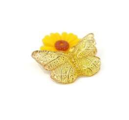 588253 Schmetterling 15x22mm gelb 5 Stk. 