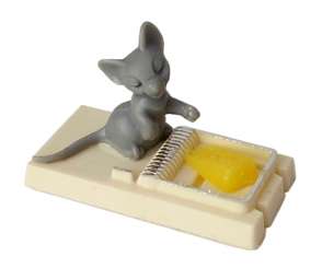 588321 Mausefalle mit Maus und Käse L 2,4cm 