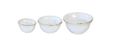 588327 Schüssel 3-er Set Porzellan weiss  Ø 13-23mm 