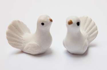 588393 Taube weiss, 2cm 