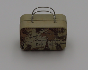 588927 Koffer 7.5x3.0x5.5 cm aufklappbar Motiv Städte 