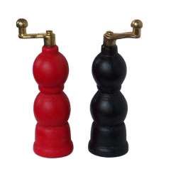 588947 Pfeffermühle 3cm rot + schwarz à 2 Stück 