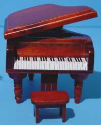 588960 Konzertflügel 6.5cm braun+Hocker 