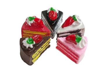 588977 Tortenstücke 12x12mm, 5St. assortiert 