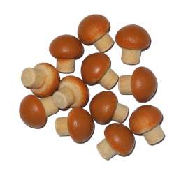 588986 Pilze 1cm, 12St. braun 