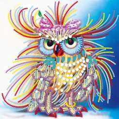 596010 Eule farbig 30x30cm 