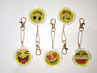 596114 Anhänger Smiley 5Stk 