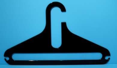 599327 Kleiderbügel Kunststoff schwarz 