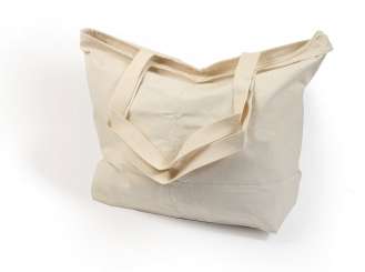 599387 Einkaufstasche Baumwolle mit Reissverschluss und Innentasche 440x305x135mm 