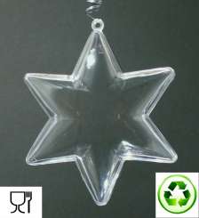 599555 Plexiglas Stern 100mm gewölbt 5 Stk. 
