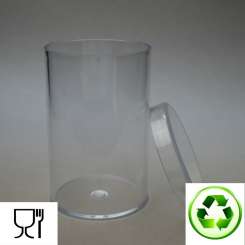 599590 Plexiglas Dose rund D.7cm / H.11.5cm 