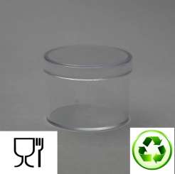 599591 Plexiglas Dose rund D.8,5cm / H.5cm 3 Stk. 