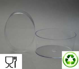 599593 Plexiglas Dose oval D.11cm / H.5cm 