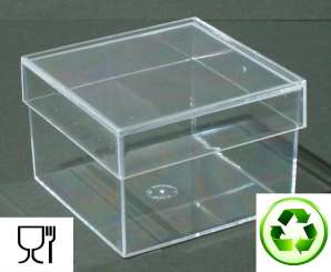 599595 Plexiglas Dose  7.3 x 7.3 x 5cm 3 Stk. 