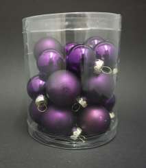 599701 Christbaumkugeln GLAS 2.5-3cm 20St. dunkel pink 