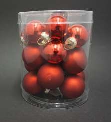 599703 Christbaumkugeln GLAS 2.5-3cm 20St. rot 