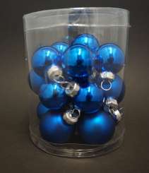 599704 Christbaumkugeln GLAS 2.5-3cm 20St. hellblau 