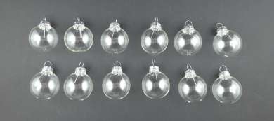 599711 Christbaumkugeln 3cm 12Stk. leer 